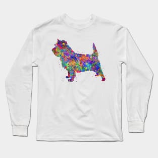 Cairn Terrier dog watercolor Long Sleeve T-Shirt